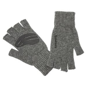 SIMMS Wool Half Finger Glove Steel