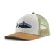 Patagonia Fitz Roy Trout Trucker Hat / White with Classic Tan