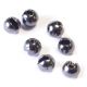 Slotted Tungsten Beads with oval bore / black nickel