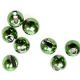 Tungsten Beads Slotted Metallic Green